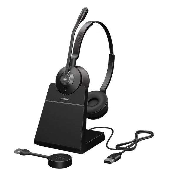 Thumbnail - Jabra Engage 55 SE Headset, Stereo, Kabellos, USB-A mit Basisstation, DECT, UC Zertifiziert