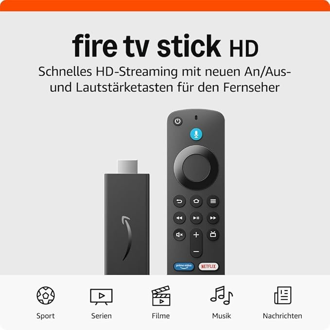 Amazon Fire TV Stick (2024) Free- und Live-TV, Alexa-Sprachfernbedienung, Smart-Home-Steuerung, HD-Streaming TVZ Digital Receiver Produkt Bild 3