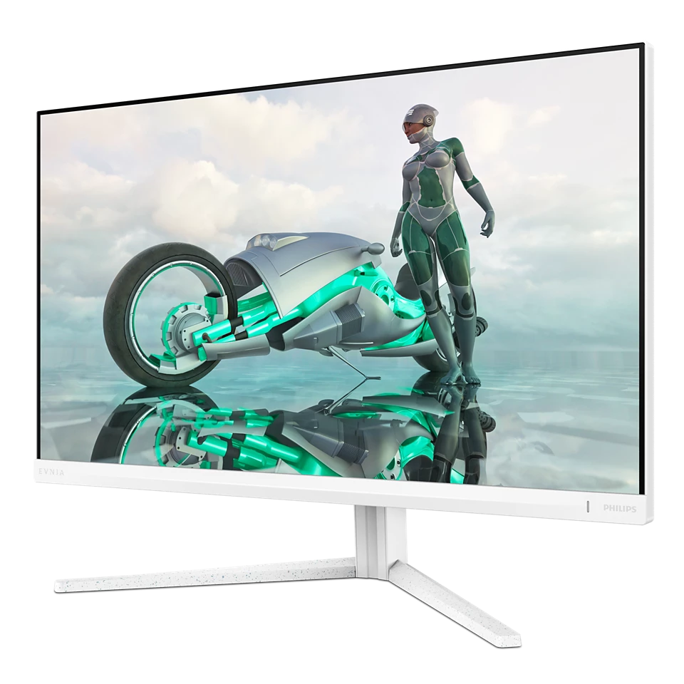 Philips Evnia 27M2N3201A 27 Zoll Full HD Gaming Monitor, 180 Hz, 0.5 ms, FreeSync Prem., G-Sync Comp., HDR10 (1920x1080, 2x HDMI, DisplayPort) weiss Displays Produkt Bild 3