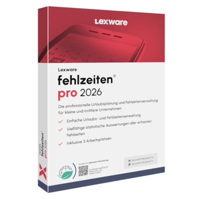 Lexware fehlzeiten pro 2026 Jahresversion (365-Tage)