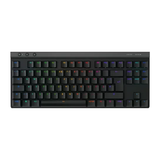 Logitech Gaming G515 LIGHTSPEED TKL Tactile Gaming Tastatur flache, kabellose Gaming Tastatur mit PBT-Tastenkappen, schwarz