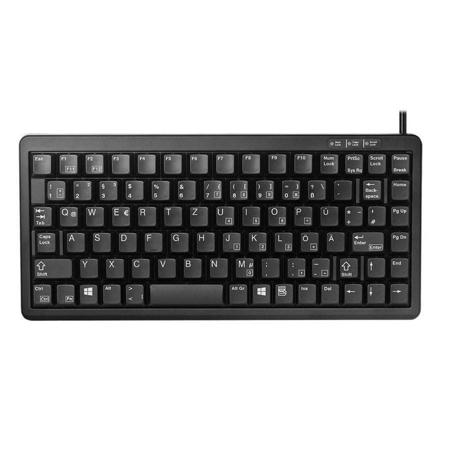 Thumbnail - CHERRY Compact-Keyboard G84-4100 kabelgebunden, USB (PS/2 über Adapter), schwarz