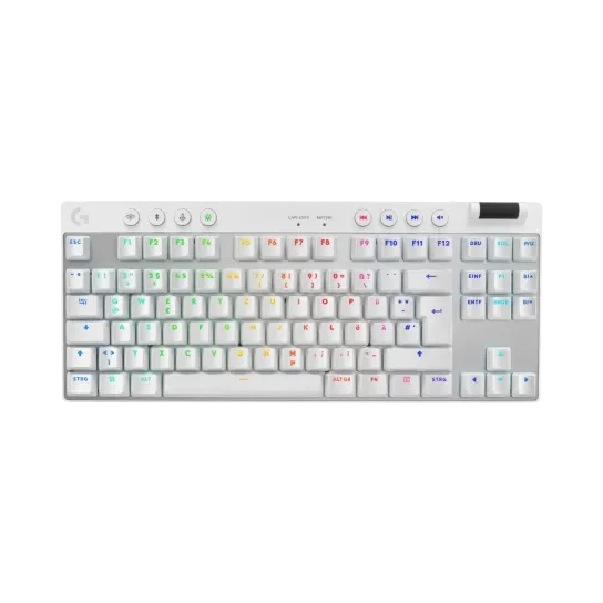 Logitech Gaming PRO X TKL Gaming Tastatur kabellose Gaming Tastatur mit programmierbaren Tasten und RGB-Beleuchtung, weiß