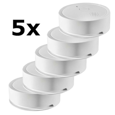 Bundle 5x Shelly Plus Smoke Rauchmelder - Smarter WLAN- und Bluetooth-Rauchmelder mit App-Benachrichtungen und akustisch...