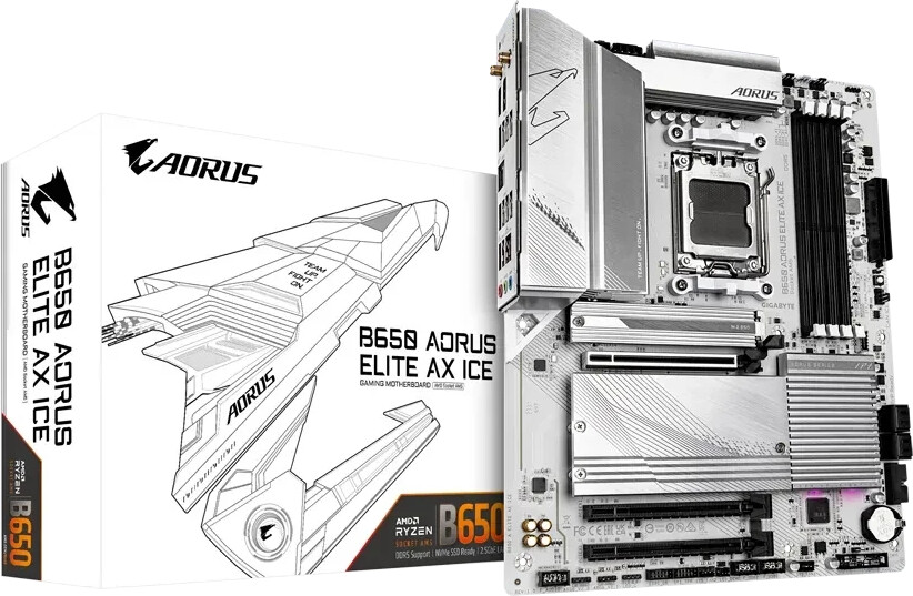 GIGABYTE B650 AORUS Elite AX ICE Mainboard Sockel AM5