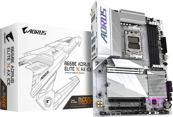 Gigabyte B650E AORUS ELITE X ICE Mainboard Sockel AM5
