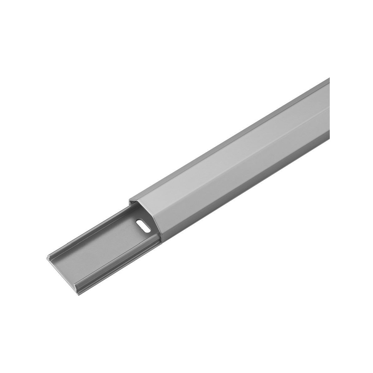 Goobay Halbrunder Aluminium-Kabelkanal - 33mm, Länge 1,1m, Grau