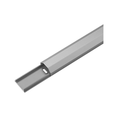 Goobay Halbrunder Aluminium-Kabelkanal - 33mm, Länge 1,1m, Grau