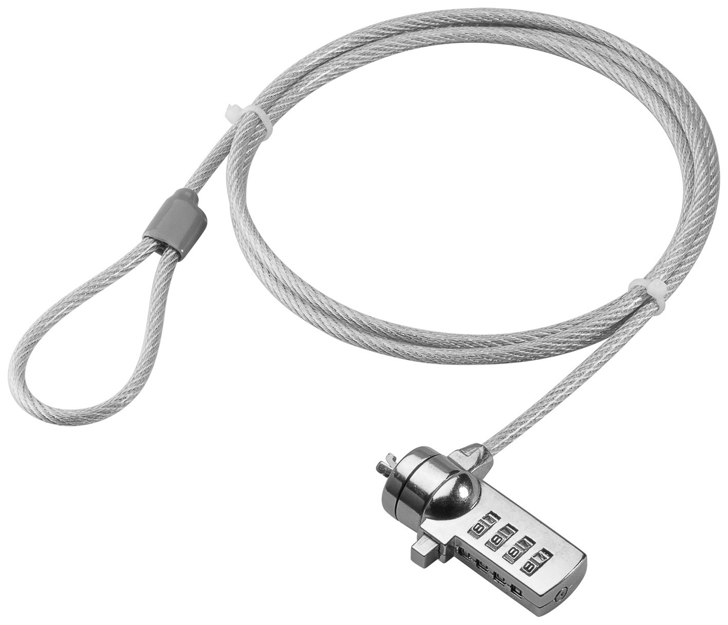 Goobay Universal Computerschloss 1,5m [Zahlenschloss, Kensington Verriegelungsanschluss] Sicherheitsschlösser Produkt Bild 1