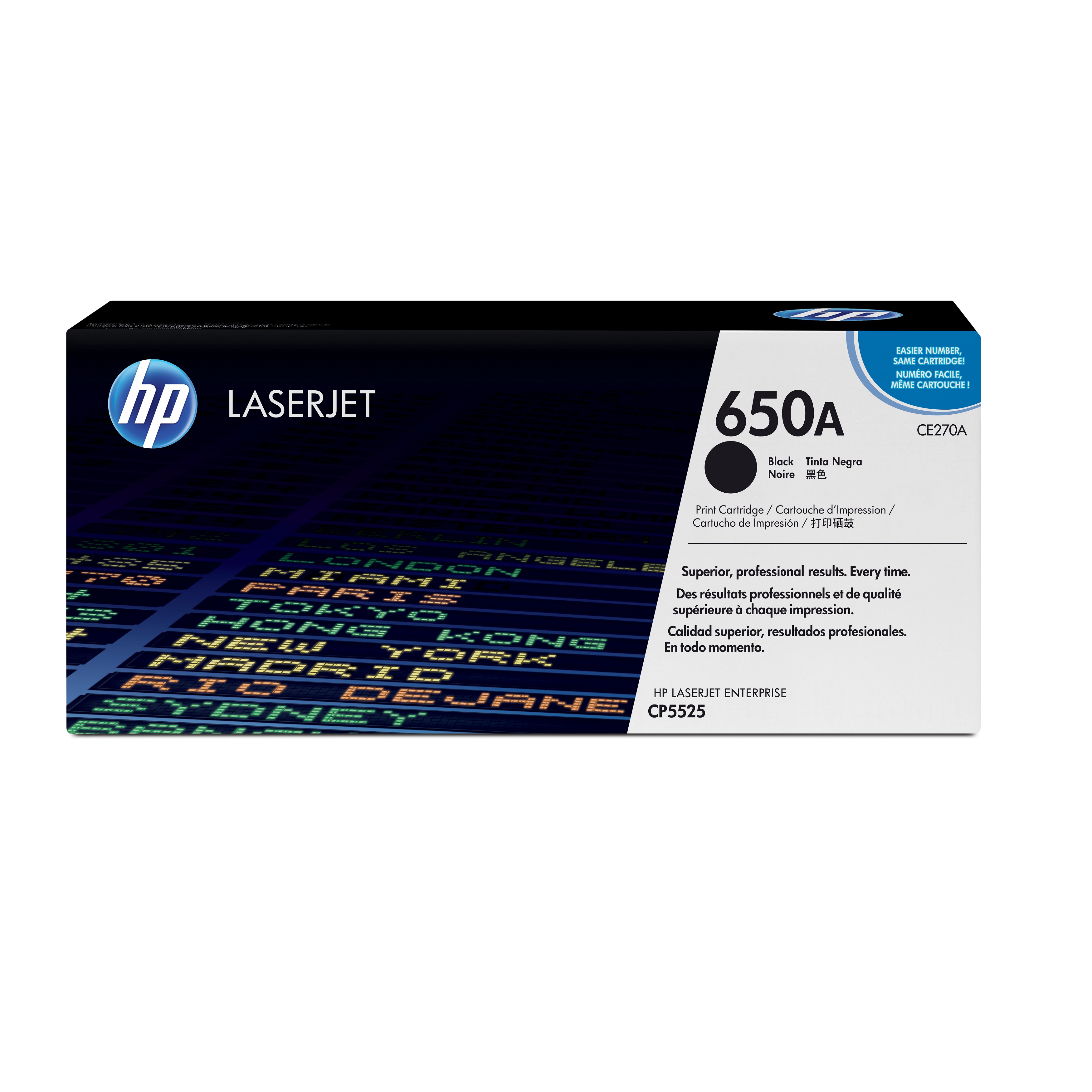 HP 650A CE270A Original LaserJet Tonerkartusche Schwarz Image