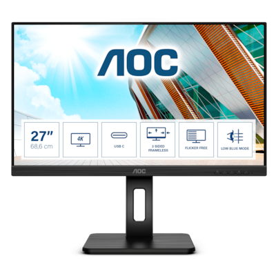 AOC U27P2CA Office Monitor - 69 cm (27") 4K UHD, Höhenverstellung