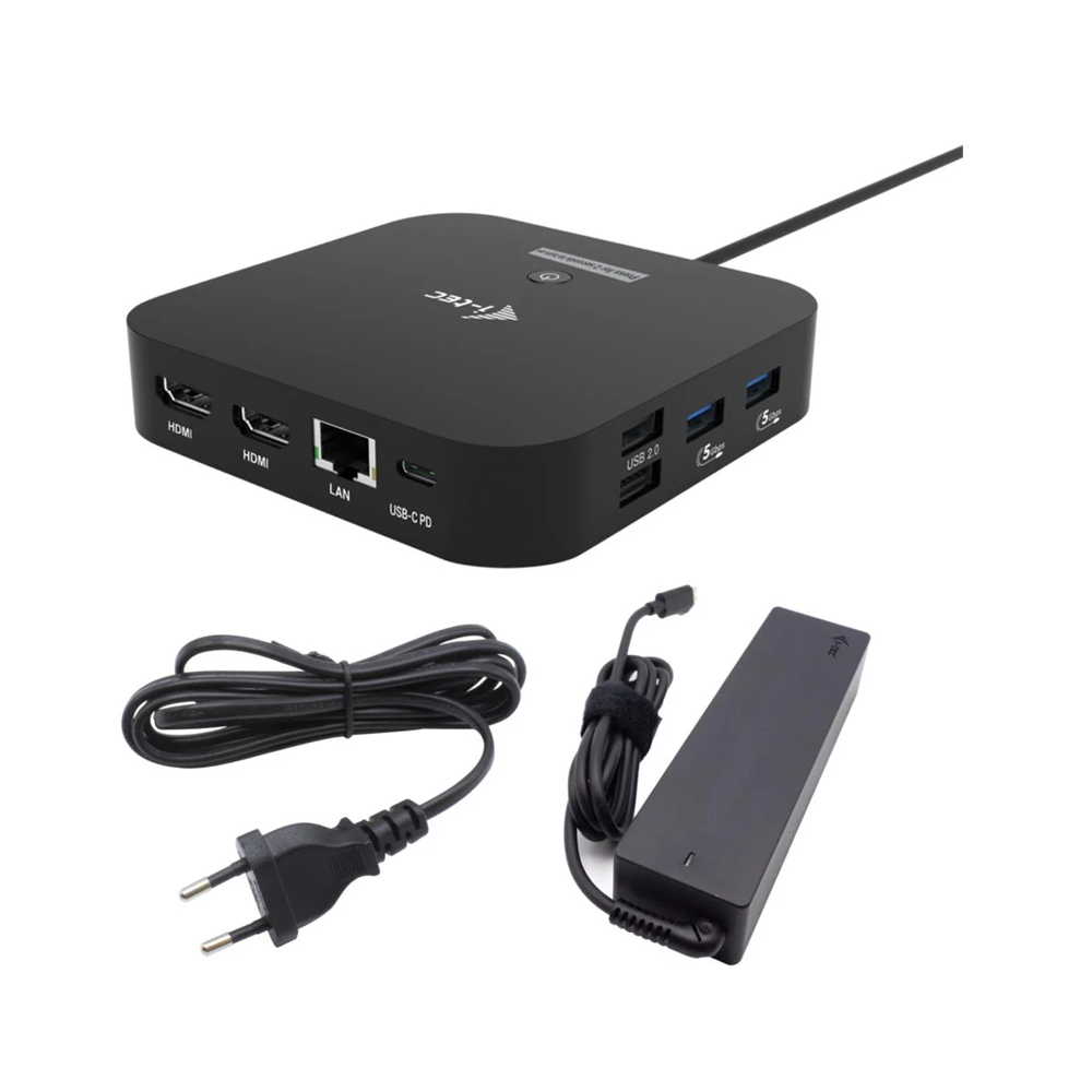 i-tec USB-C Dual HDMI Docking Station mit Power Delivery 100W, i-tec Universal Charger 100W