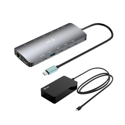 Thumbnail - i-tec USB-C Metal Nano 3x Display Dock, 2x HDMI 1x USB-C video mit PD 140W + USB-C Charger 140W