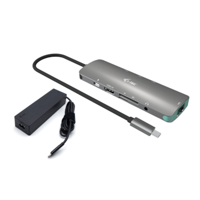 i-tec USB-C Metal Nano Docking Station 4K HDMI LAN mit Power Delivery 100 W + Charger 100W