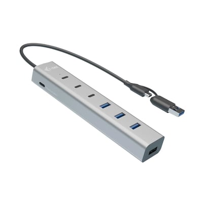 i-tec USB-C/USB-A Charging Metal HUB 7 Port (3x USB-C, 4x USB-A)