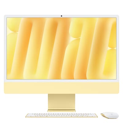 Apple iMac Gelb CZ1E3-0121000 - 61cm(24'') M4 8-Core CPU, 8-Core GPU, 24GB RAM, 1TB SSD, Standardglas, Magic Keyboard