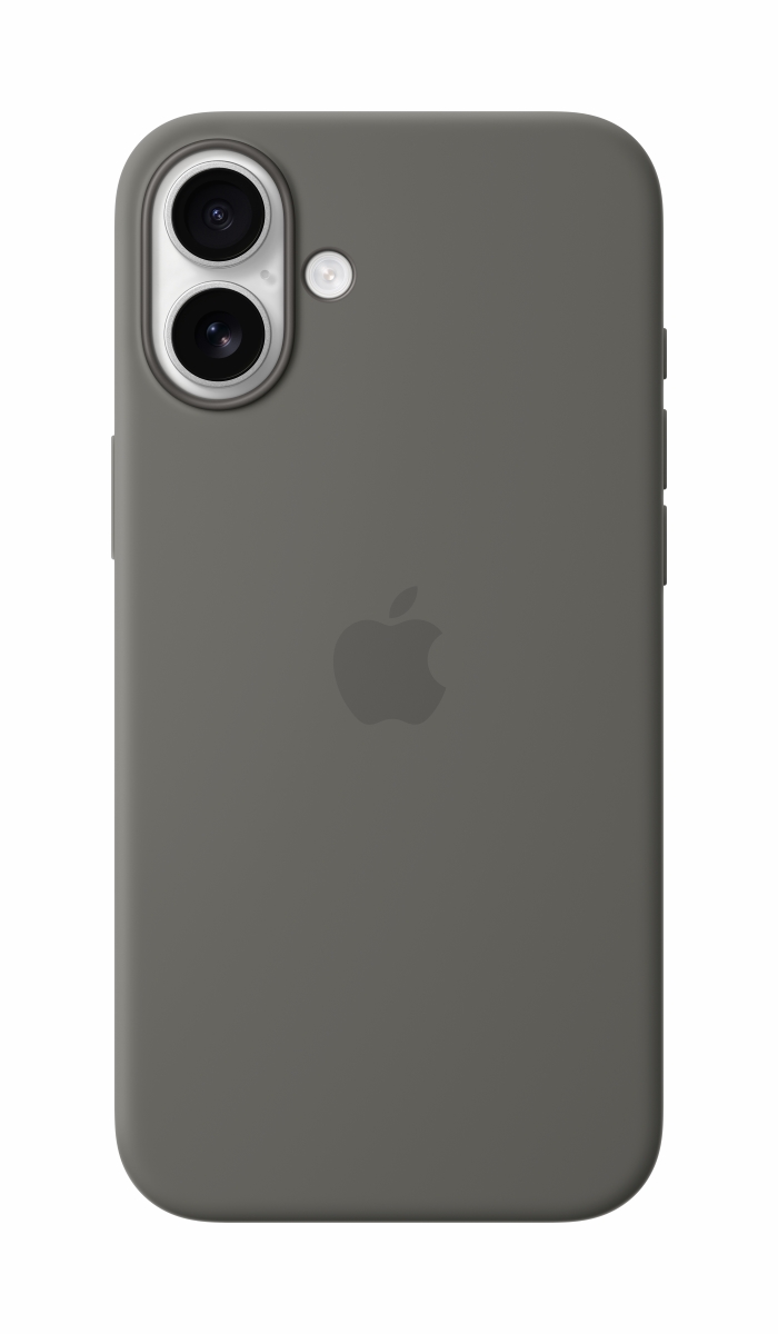 Apple Silikon Case iPhone 16 Plus mit MagSafe steingrau