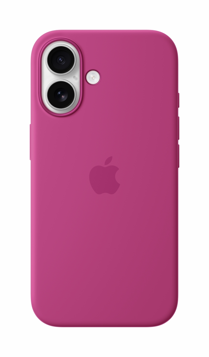 Apple Silikon Case iPhone 16 mit MagSafe fuchsia