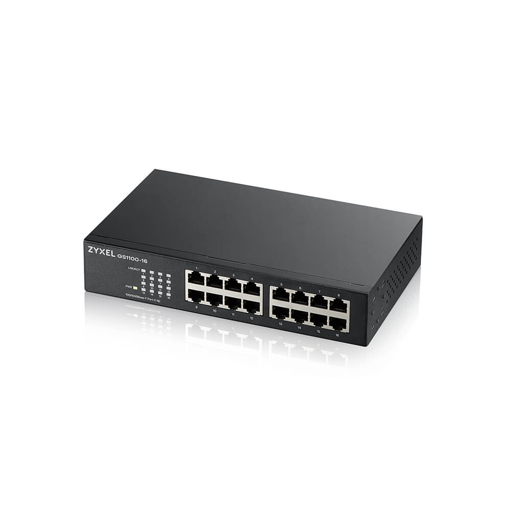 Zyxel GS1100-16 16-Port Gigabit Unmanaged Switch V4