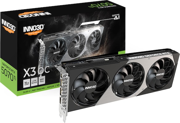 INNO3D GeForce RTX 5070 Ti X3 OC - 16GB GDDR7, HDMI, 3x DP