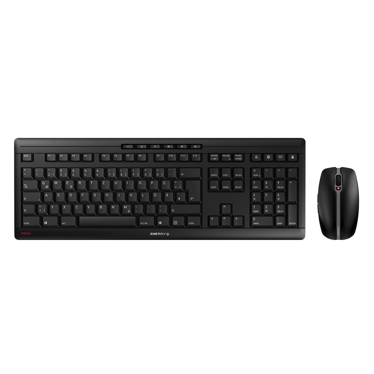 Image of CHERRY Stream Desktop Set Recharge , kabelloses Maus & Tastatur-Set, schwarz