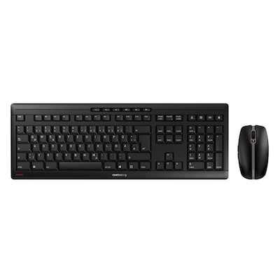 CHERRY Stream Desktop Set Recharge , kabelloses Maus & Tastatur-Set, schwarz