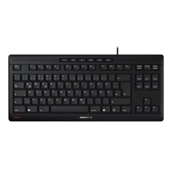 Thumbnail - CHERRY STREAM KEYBOARD TKL, USB-kabelgebunden, schwarz