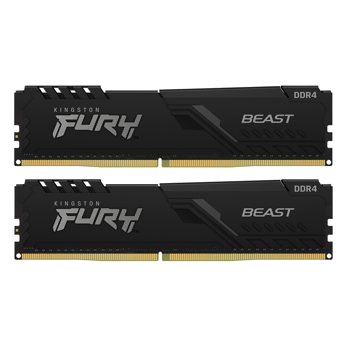 Thumbnail - Kingston FURY Beast Schwarz 32GB Kit (2x16GB) DDR4-3600 CL18 UDIMM Gaming Arbeitsspeicher