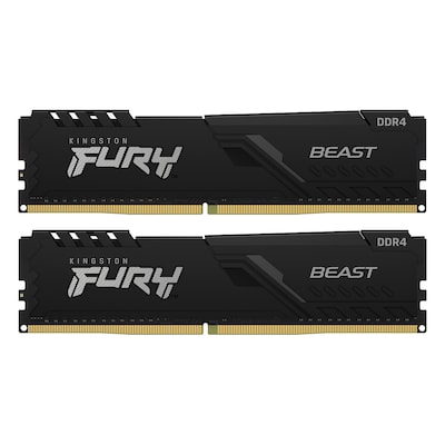 Kingston FURY Beast Schwarz 32GB Kit (2x16GB) DDR4-3200 CL16 UDIMM Gaming Arbeitsspeicher