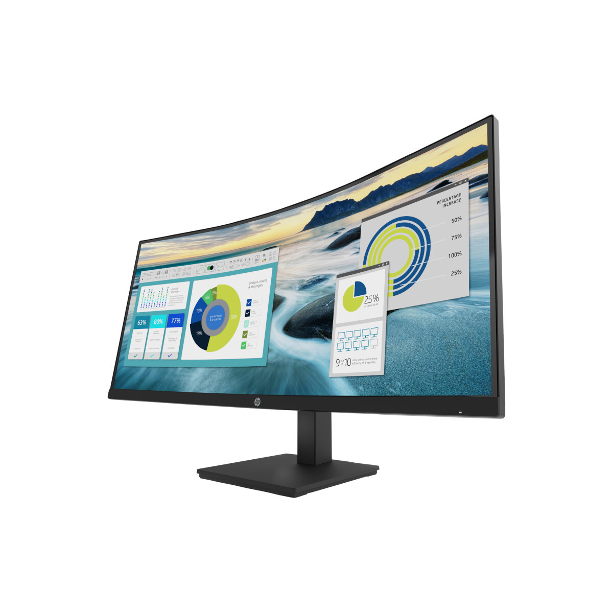 HP P34hc G4 Office Monitor - Curved, USB-C B-Ware Displays Produkt Bild 3