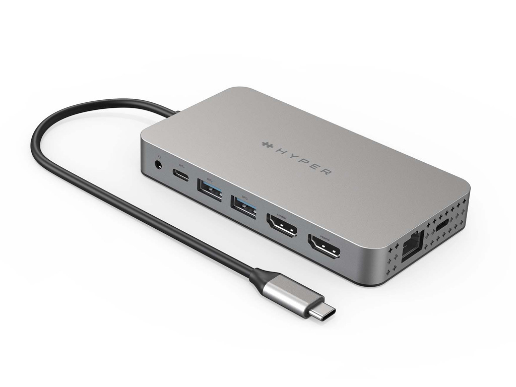 Hyper Drive Dual HDMI 10-in1 Travel Dock für MacBook