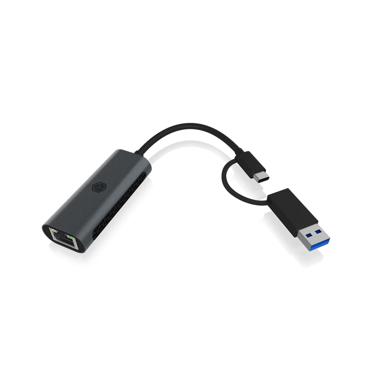 Icy Box USB Type-C/Type-A zu 2.5 Gigabit Ethernet LAN Adapter