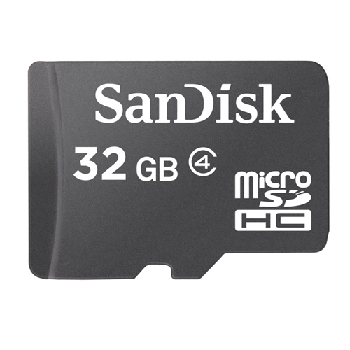 SanDisk 32GB microSD Speicherkarte [+SD Adapter, Class 4] Speicherkarten Produkt Bild 1