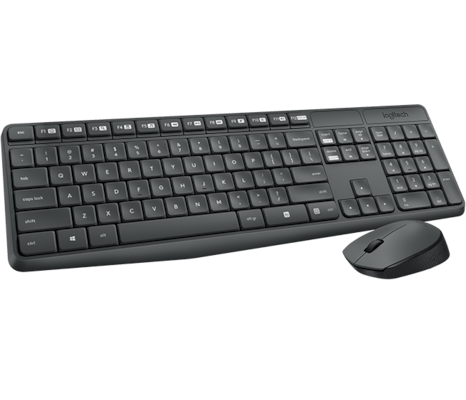Thumbnail - Logitech MK235 Desktopset, kabellos, DE-Layout Tastatur und Maus, AES-Verschlüsselung