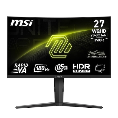 MSI MAG 275CQPFDE Gaming Monitor QHD Curved Panel, 180Hz, 0,5ms
