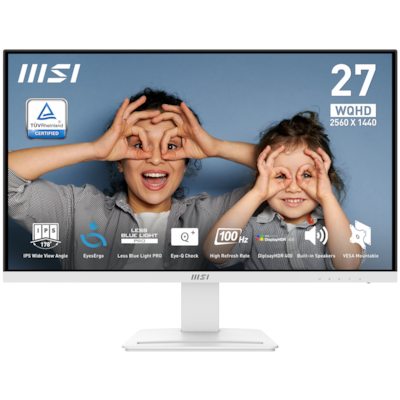 Thumbnail - MSI PRO MP273QWDE E2 Office Monitor - QHD IPS Panel, 100Hz White, 1ms(MPRT) Response Time (GTG) 4ms