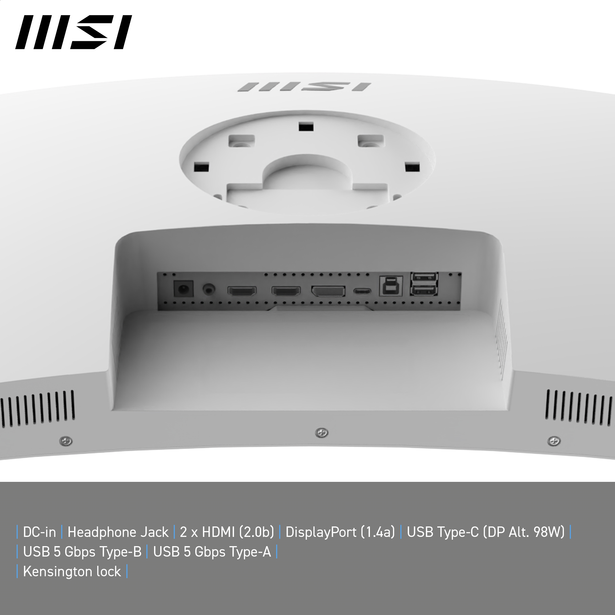 MSI MD342CQPWDE Office Monitor - Curved Panel, 120Hz B-Ware Power Delivery 98Watt, Höhenverstellbar Displays Produkt Bild 6