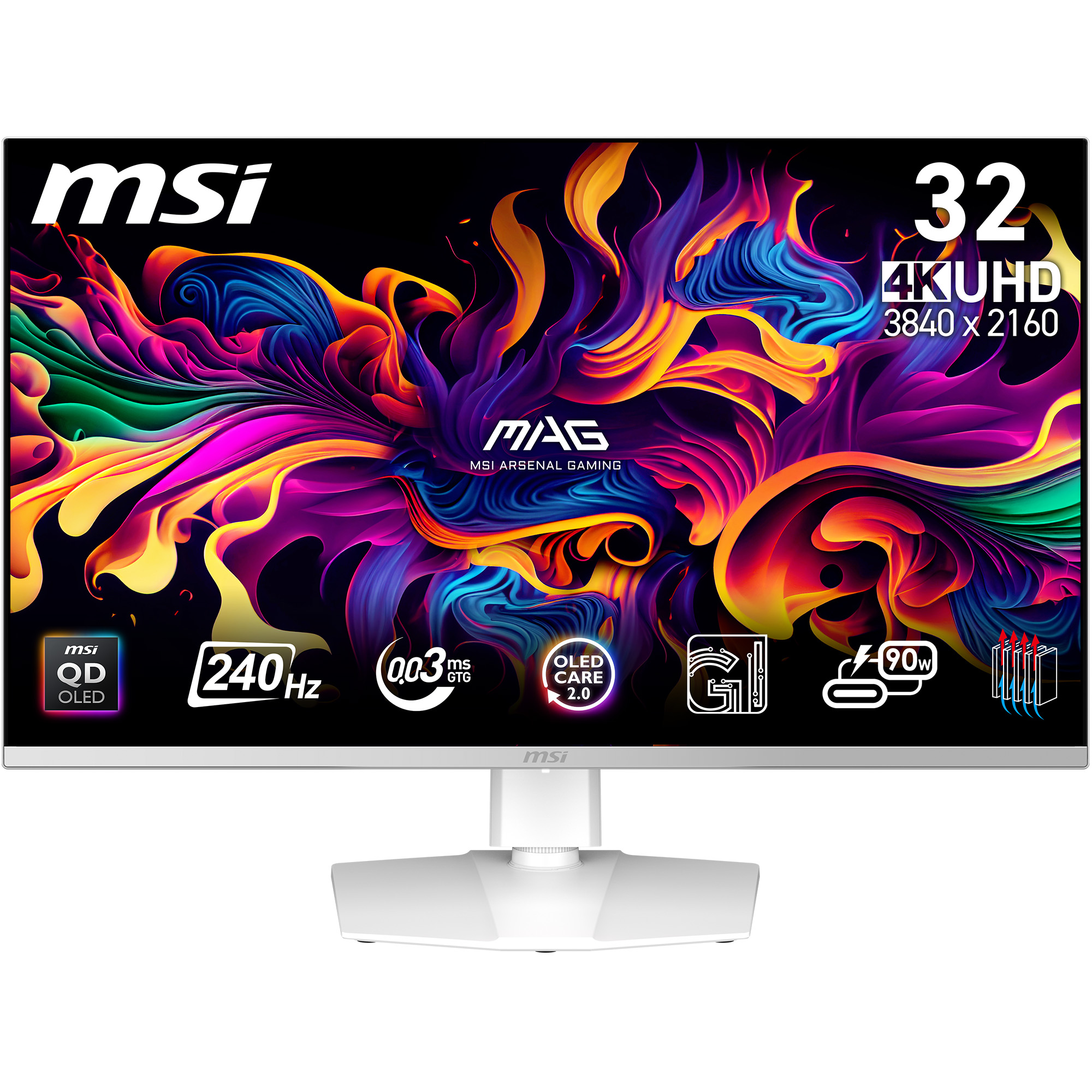 Image of MSI MPG 321URXWDE QD-OLED Gaming Monitor - 4K UHD, 240Hz, 0,03ms