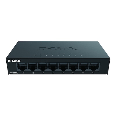 D-Link DGS-108GL Unmanaged Gigabit Ethernet (10/100/1000) Schwarz