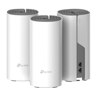 TP-Link Deco E4 WLAN Mesh System, 3er Set AC1200 Dual-Band, 2x LAN/WAN (pro Einheit)