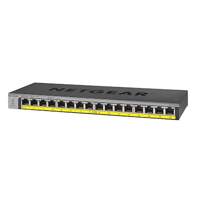 NETGEAR 16-Port Gigabit Ethernet Unmanaged PoE/PoE+ Switch (GS116LP-100EUS)