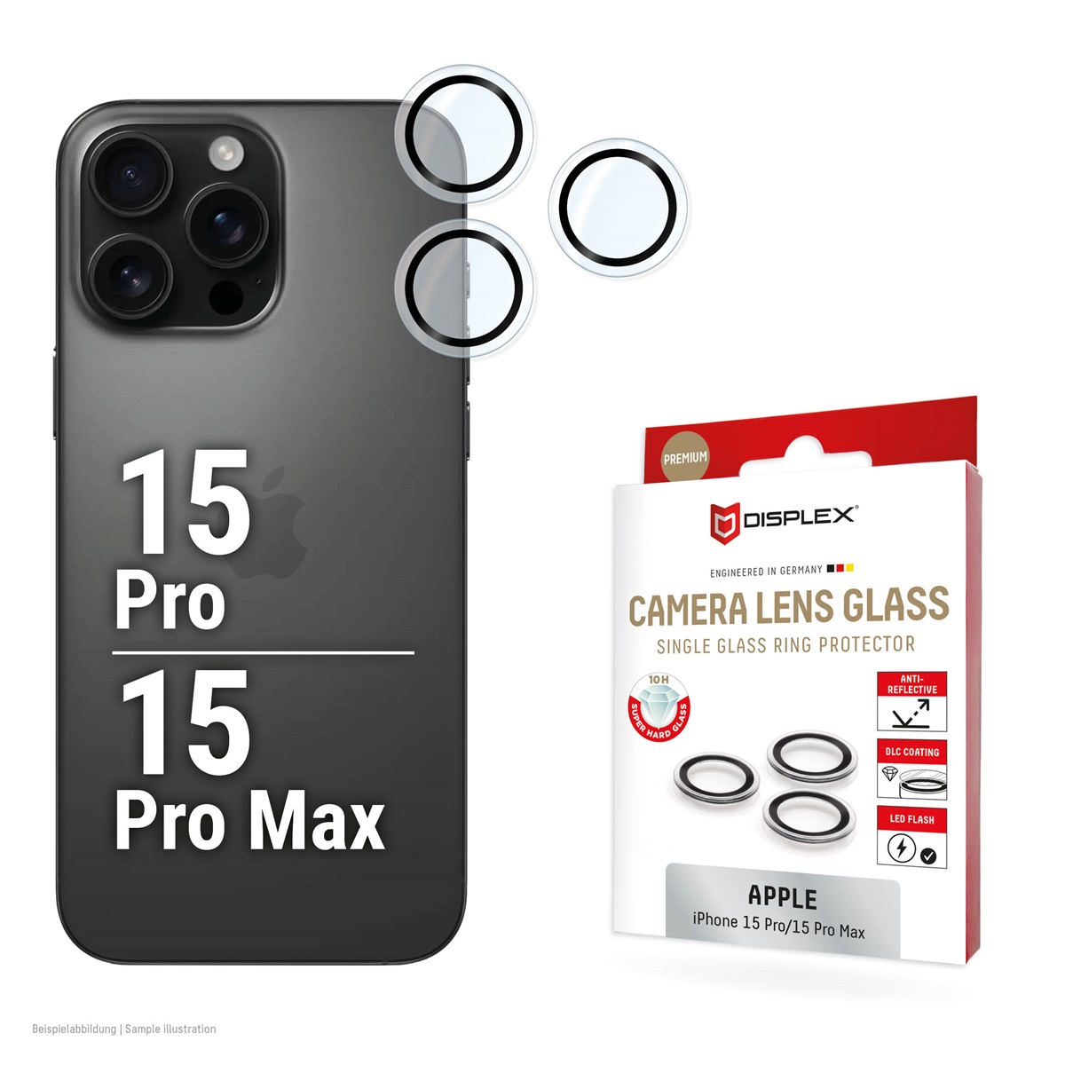 DISPLEX CamGlass Single Lens iP 15 Pro/15 Pro Max