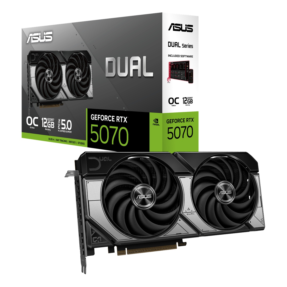 ASUS Dual GeForce RTX 5070 OC B-Ware - 12GB GDDR7, HDMI, 3x DP