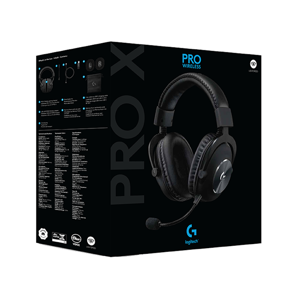 Logitech® PRO X Wireless LIGHTSPEED Gaming Headset, schwarz 