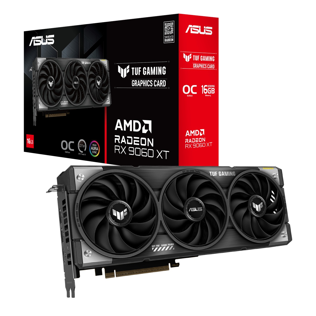ASUS TUF Gaming Radeon RX 9060 XT OC 16GB Grafikkarte B-Ware - 16GB GDDR6, HDMI, 3x DP