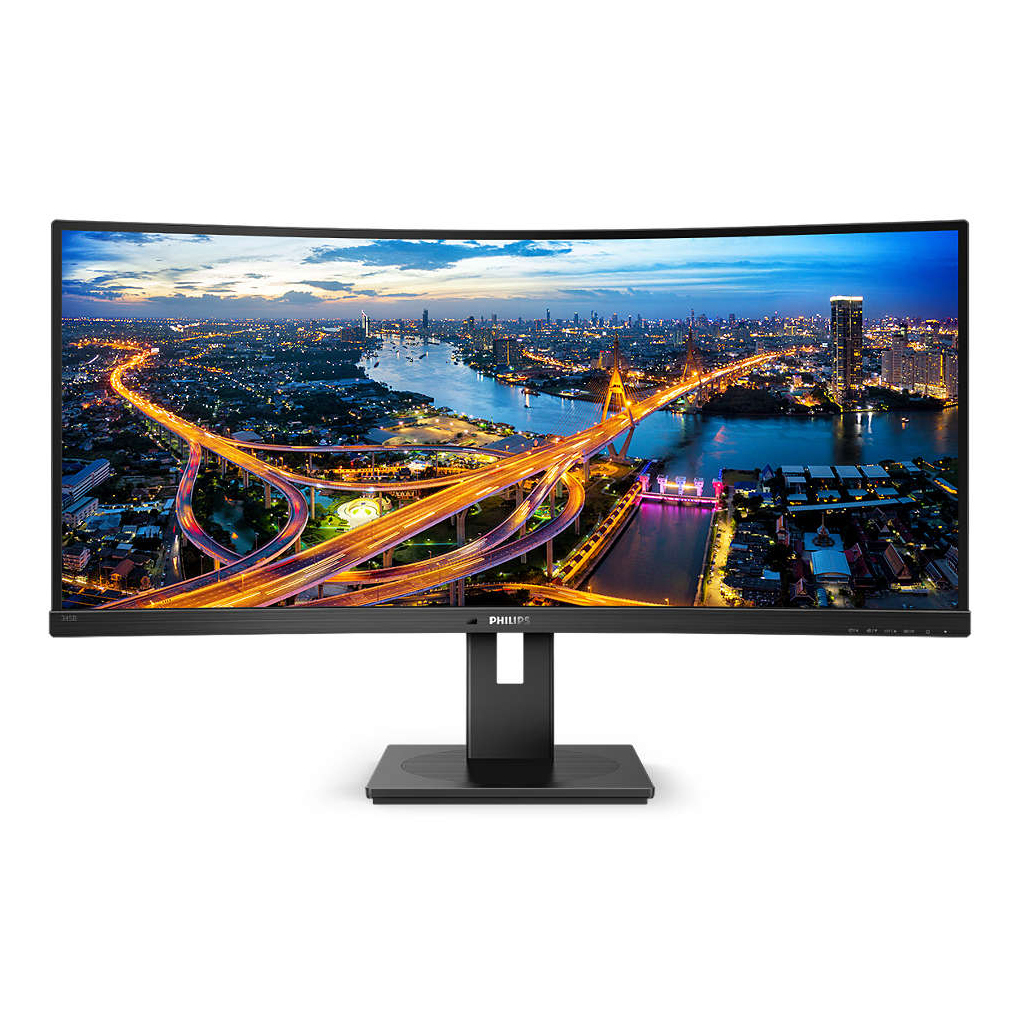 Philips 345B1C Curved Office Monitor - UWQHD, Höhenverst B-Ware
