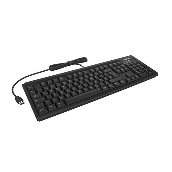 Keysonic Tastatur KSK-8008U-IP, Kabelgebunden Wasserdicht nach Schutzklasse IPX7, USB-A- und PS2-Anschluss, Membrantechn...