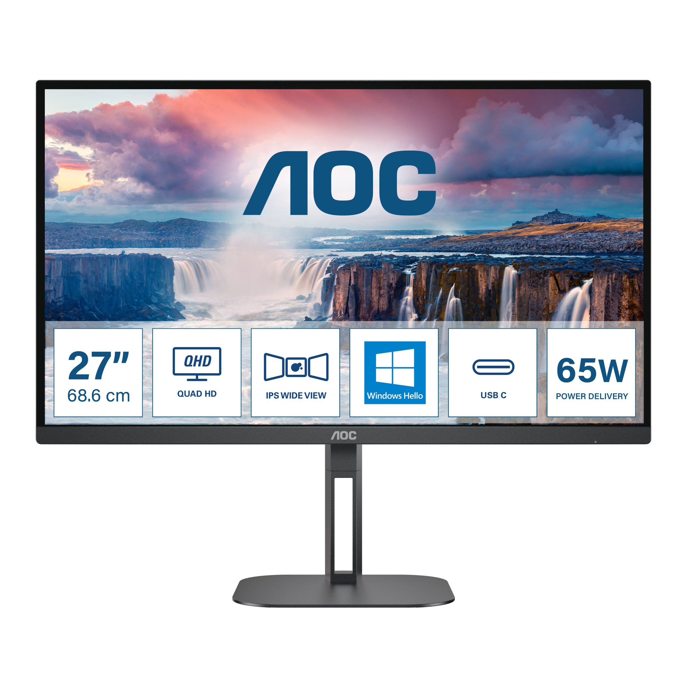 AOC Q27V5N Office Monitor - QHD, Höhenverstellung B-Ware