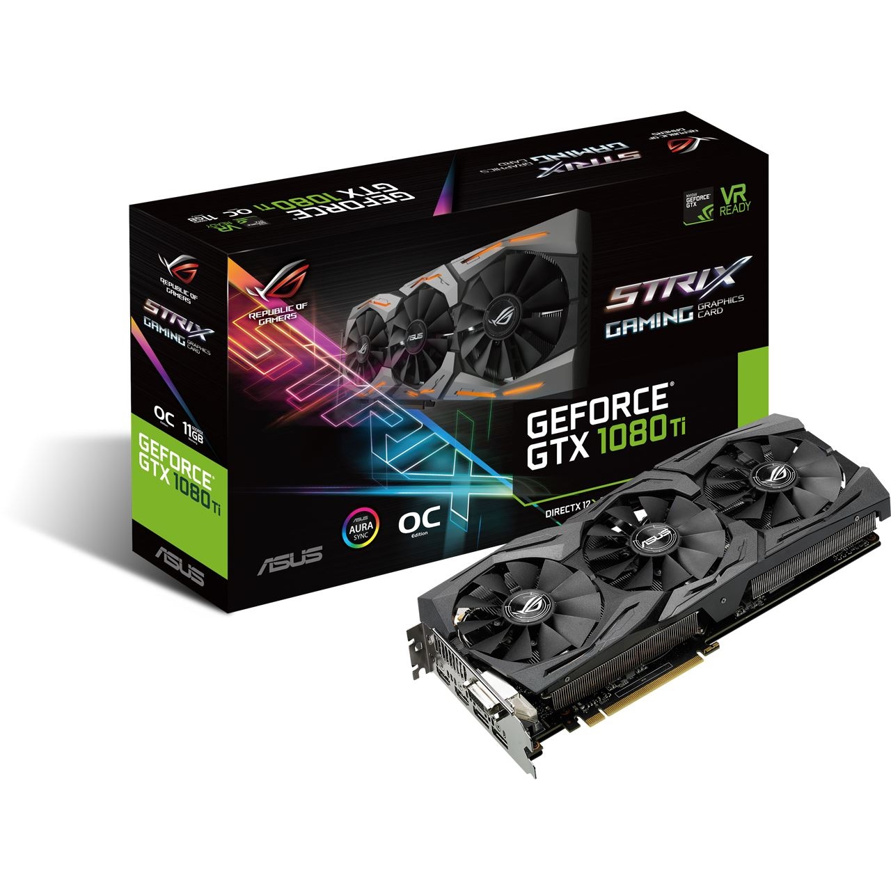 ASUS ROG Strix GeForce GTX 1080 Ti OC 11GB GDDR5X Grafikkarte 
