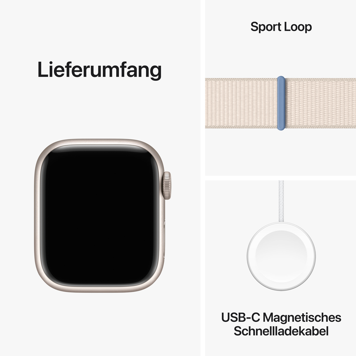 AppleWatch S9 Aluminium 41mm Polarstern - Wearables online kaufen  